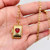 Openable Heart Box Necklace