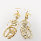 Star Moon Snake Earrings