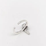 Turquoise Lightning Bolt Ring (Silver)