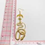 Star Moon Snake Earrings