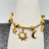 Celestial Charm 18K Golden Bracelet