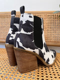 Nashville Booties (Black/White Cow)