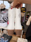 Claire Cowgirl Boots (White)