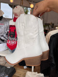 Claire Cowgirl Boots (White)