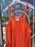 Wave Rib Romper (Tangerine)