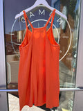 Wave Rib Romper (Tangerine)