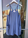 Wave Rib Romper (Blue)