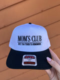 Mom's Club Trucker Hat (White/ Black)