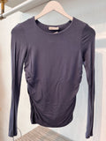 Molly Long Sleeve Top (Slate Blue)