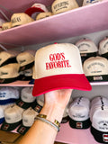 God's Favorite Trucker Hat (Red/ Natural)