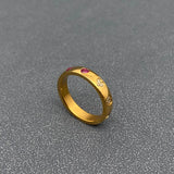 Two Tone Heart 18k Ring